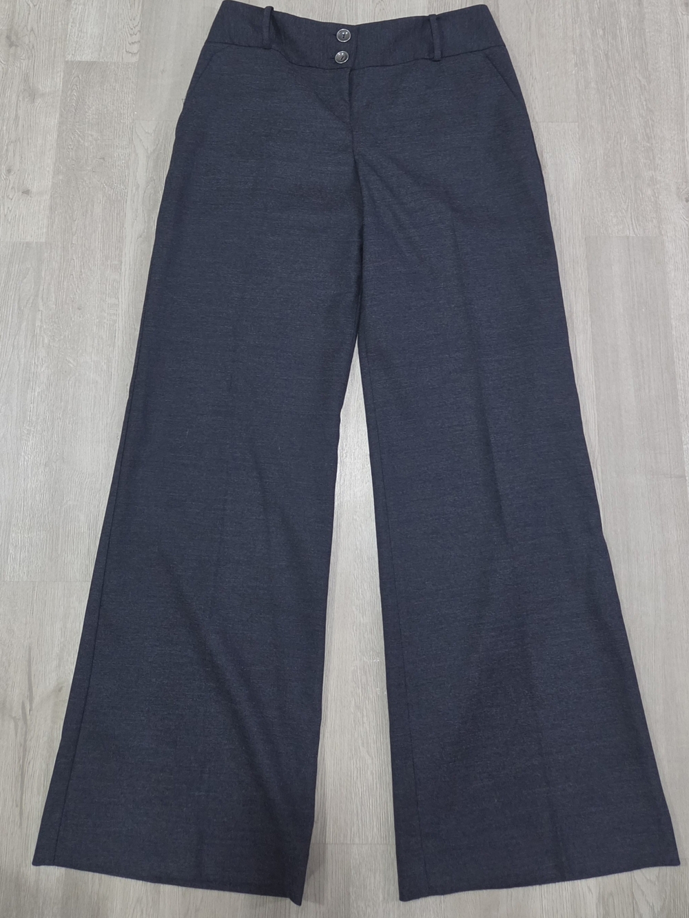 The Limited Navy Wide-Leg Dress Pants